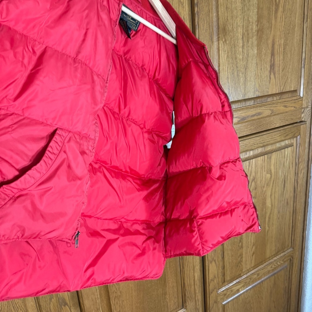 Eddie Bauer Vintage Retro Red Goose Down Vest Mens XXL - Picture 6 of 13